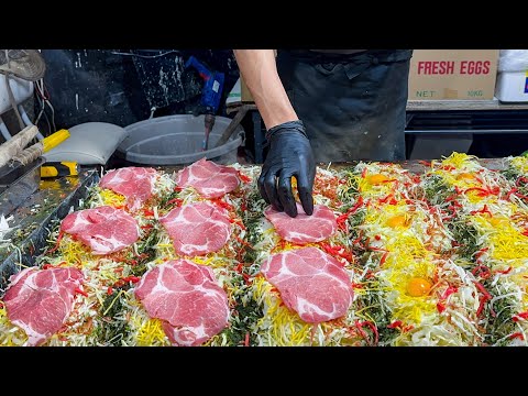 japanese street food - OKONOMIYAKI お好み焼き