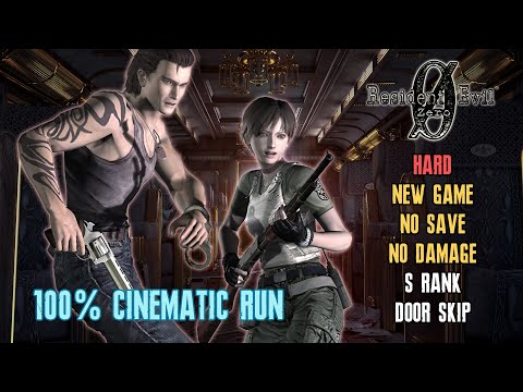 [Resident Evil Zero HD Remaster] Hard, 100%, New Game, No Save No Damage, S Rank, Door Skip