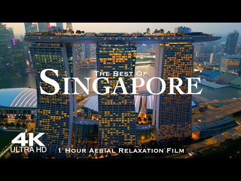 [4K] SINGAPORE 🇸🇬 1 Hour Aerial Relaxation of the best of Singapore 2024 新加坡共和国 #singapore