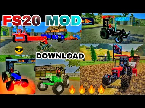 🇮🇳fs20 indian tractor🚜 mod download😎 link 🔥|| 100 % working |💪🏻 3 4 GB work || all tractor modified