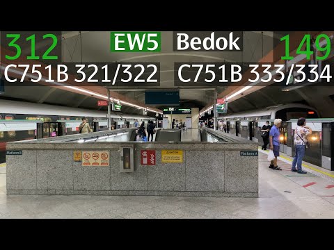 [SMRT] [Retired] Kawasaki Nippon Sharyo C751B [321/322] & [333/334] at EW5 Bedok (EWL)