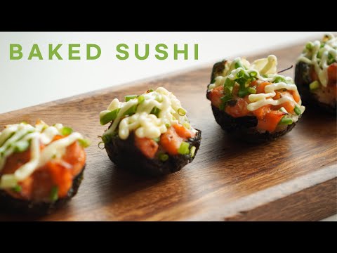 How to make Baked Sushi | Salmon Sushi | Easy Sushi