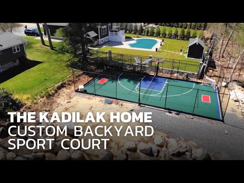 Our Custom Backyard Sport Court! | Basketball, Pickleball, & Hockey | The Kadilak Home