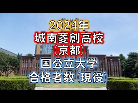 城南菱創高校(京都) 2024年国公立大学合格者数(現役)