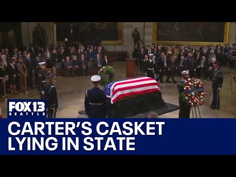 Former president Carter's body lying in state | FOX 13 Seattle