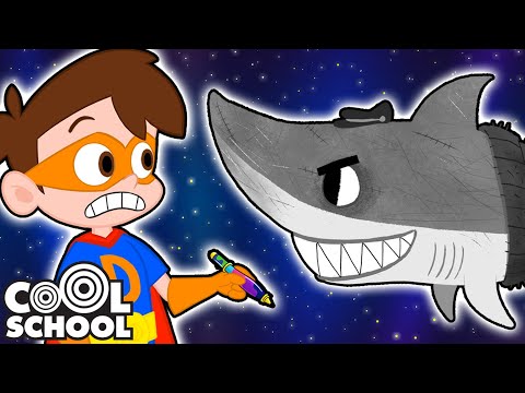 🦈  Evil Space Sharks vs DREW PENDOUS 🚀 Cool School Cartoons for Kids