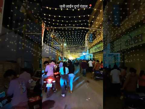 जुनी लाईन बिलासपुर दुर्गा पंडाल | bilaspur durga pandal 2024 #bilaspurdurgapandal #shorts #cg