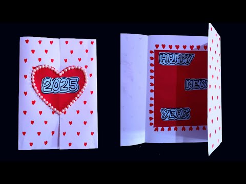 Easy & Beautiful New Year Card Making | Happy New Year Greetings Card 2025 | Handmade New Year Card