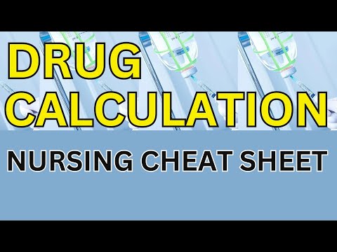 Drug Dosage Calculations | Nursing Cheat Sheet | @nurseinfocanestar