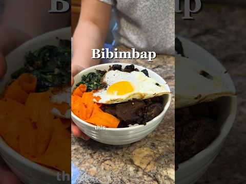 Making bibimbap for the first time #shorts #bibimbap #koreanfood #asianfood #asian #foodie