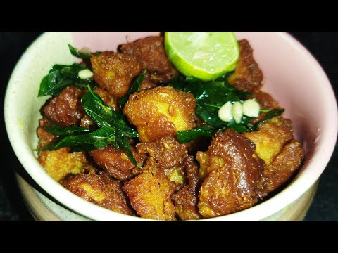 Banana stem snacks recipe/plantain stem/Healthy&simple snacks/வாழைத்தண்டு வறுவல்/banana stem'65