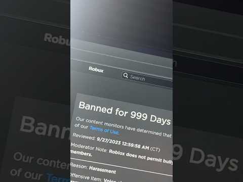 The LONGEST ban on ROBLOX.. 😭