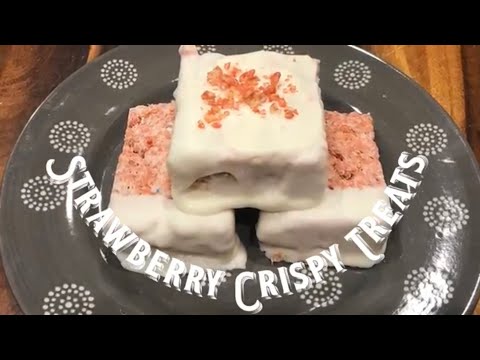 Strawberry Krispie Treats with White Chocolate