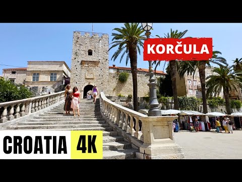 KORCULA, CROATIA 🇭🇷 [4K] Korčula Old Town — Walking Tour