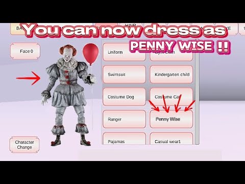 Penny Wise Clothes ملابس بيني وايز في Sakura School Simulator