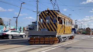 函館市電の冬の風物詩　準備万全　ササラ電車試運転