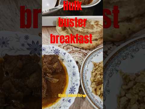 Power with taste hulk buster  breakfast #food #viralvideo #breakfastfood