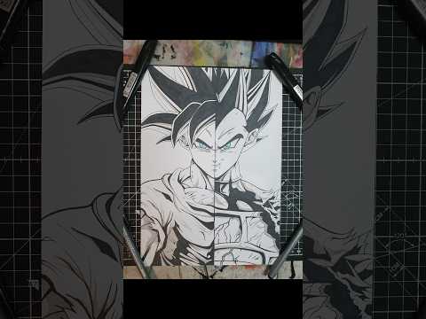 Goku Vegeta Art #shorts #dragonball #art #drawing #goku #vegeta #anime #lineart #dbs #growth