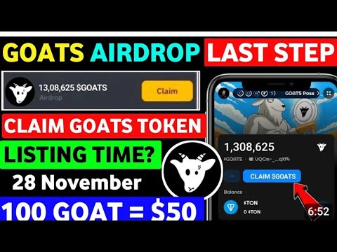 Goats Snapshot Today | Goats Airdrop Listing Date | Goats Price Prediction | Goats Airdrop Update