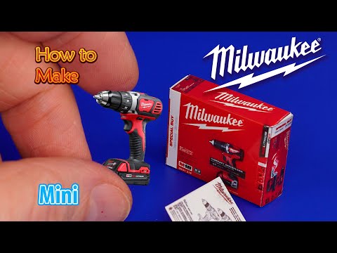 DIY Mini Milwaukee Cordless Drill with box | DollHouse | No Polymer Clay!