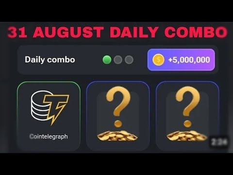 31 August hamster combat daily combo cards today | hamster combat 31 August daily combo #combocards