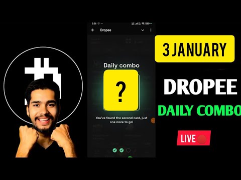 Dropee Today Combo Card 3 January Dropee Daily Combo Card