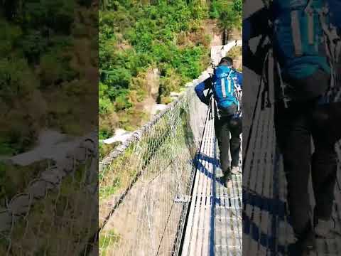 Do not miss this place(Bridge) in Nepal #travel #shorts #nepal #abctrek