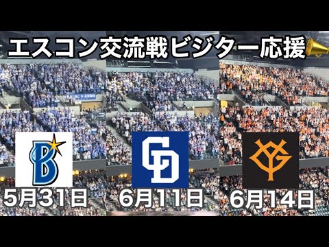 【エスコン】プロ野球交流戦での各チーム応援の様子