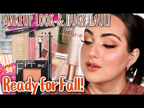 AFFORDABLE FALL MAKEUP TUTORIAL & A HUGE MAKEUP HAUL!