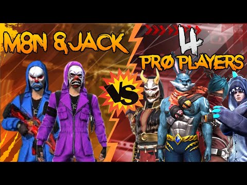 M8N y JACK FF CONTRA 4 SEGUIDORES 27 KILLS GAME PLAY مستقعدين وجاك ضد ٤ متابعين قيم بلاي كامل ٢٧ كيل