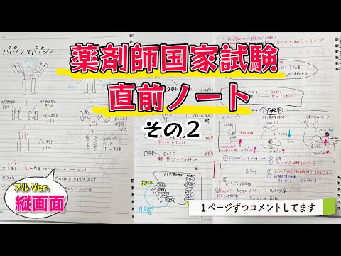 【薬剤師国試📖直前ノート全公開😳その２】国試まで約１ヶ月‼️知識が増えてきた今が一番伸びる時期。情報整理しつつ、頭に詰め込むぞ💪🏼💪🏼💪🏼