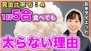 【山盛り食べても太らない】黄金比率6:4で太る人と痩せる人の違いを管理栄養士が徹底解説!!【お米ダイエット】【お米先生】