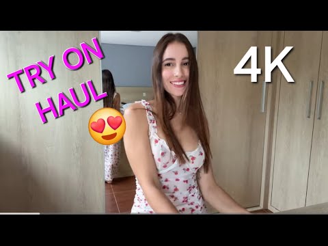 [4K] TRANSPARENT Amazon Dress TRY ON Haul with MIRROR VIEW | Transparent outfit review