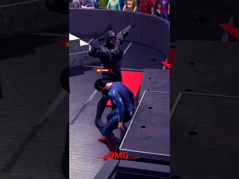 Batman vs Superman fight wwe match night of champions