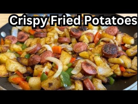 Delicious Fried Potatoes Onions And Smoked Sausage