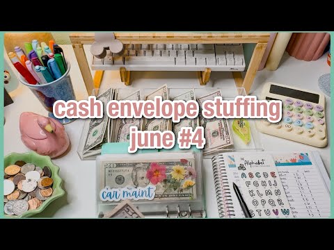 cash envelope stuffing | june week 4 | $100 low income budget | savings challenges & sinking funds