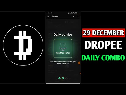 Dropee daily combo today | dropee daily combo 30 December | Daily Combo Dropee | Dropee 30 December