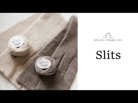 Slits / スリットの編み方 | Double Knit Scarf