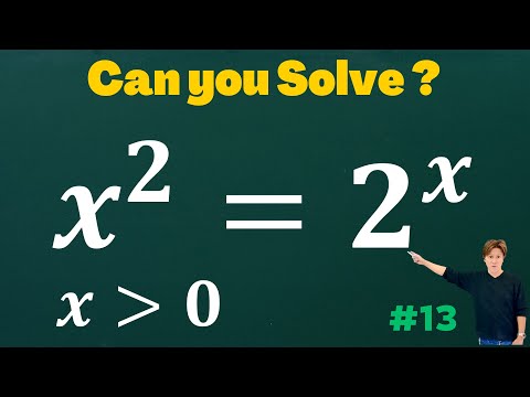 指数方程式 x^2=2^x  (x ＞0) を求めよ！　#13