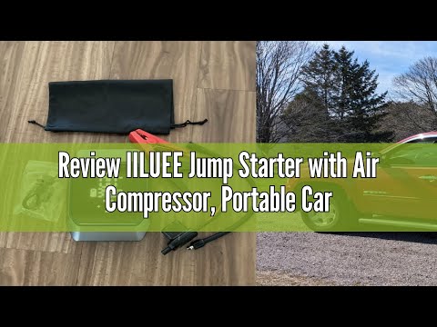 Review IILUEE Jump Starter with Air Compressor, Portable Car Battery Jump Starter Battery Pack (8.5