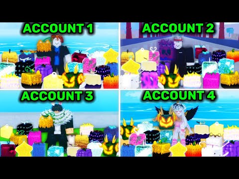 I ran 4 Accounts With 4 Fruit Notifiers for 24 HOURS Straight.. Blox Fruits Roblox