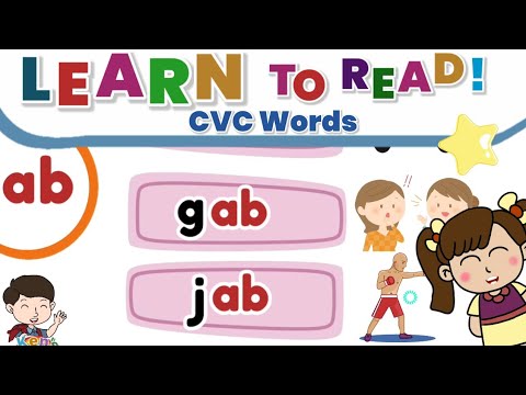 CVC WORDS "a" | "ab" Word Family | Reading Phonics for Kids | Learn to Read