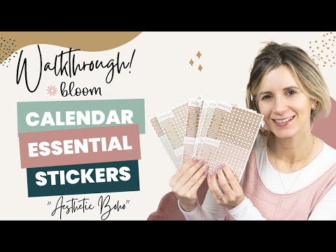 Calendar Essentials Boho Sticker Pack - bloom Daily Planners ®