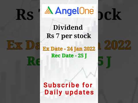 Angel one dividend || market bhaskar || #marketnews #nifty #stockmarket #shorts #dividendstocks