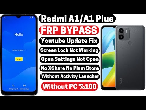 Redmi A1/A1 Plus FRP Bypass 2024 |Screen Lock Not Working/Voice Command Not Working |Android 12/13