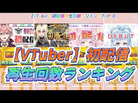 【VTuber】初配信再生回数ランキングTOP10