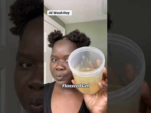 4C Wash Day: Preshampoo using homemade Flaxseed Gel #shortvideo #shorts #naturalhair #haircare