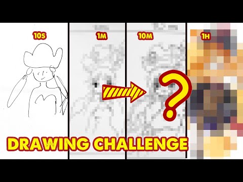 Drawing Challenge: 10S 1M 10M 1H - Halloween with Orange Pirate #hutachanstudio