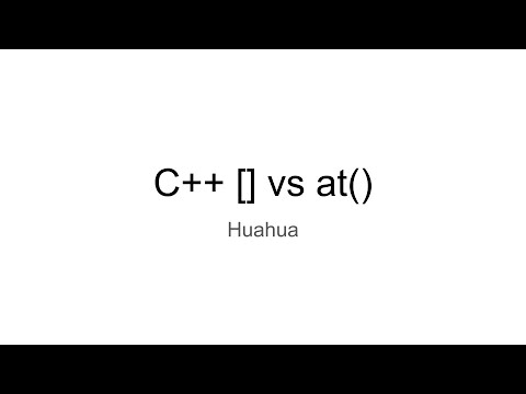 C++/STL中[]操作符和at()函数的区别