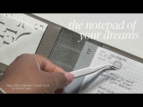 THE NOTEPAD OF YOUR DREAMS | Cloth & Paper